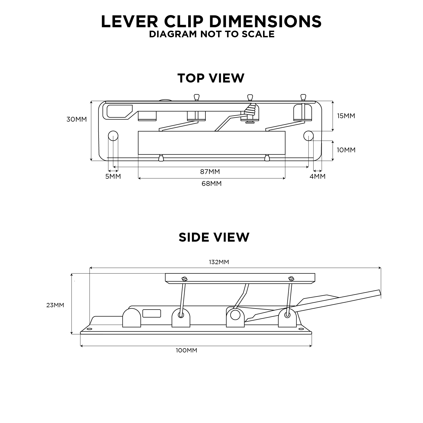 100 mm Lever Clipboard Clip