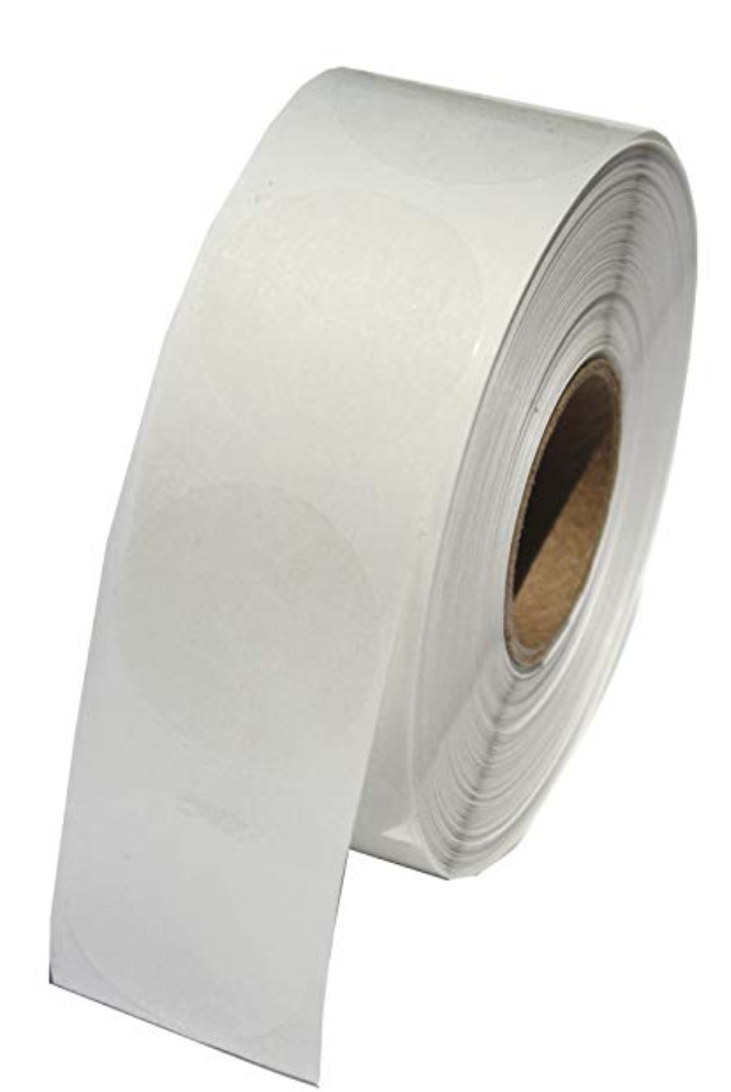Clear Circle Labels 1&quot;
