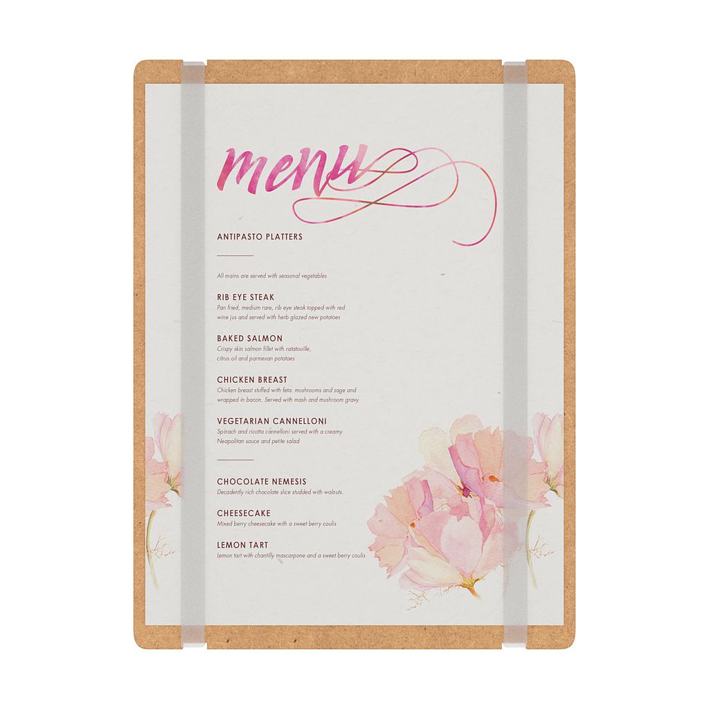 Vertical Menu Board with Bands