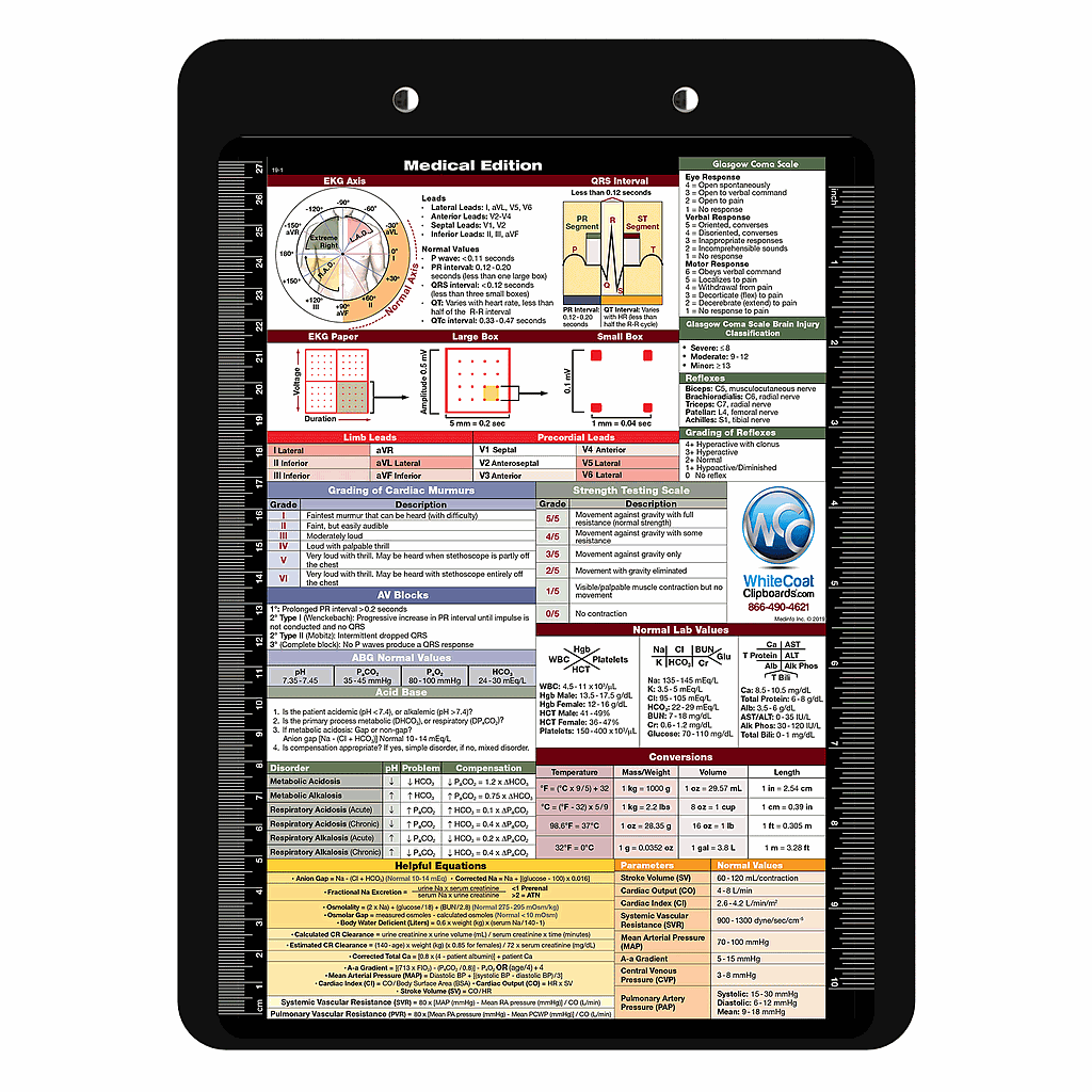 Flat Plastic Medical Clipboard