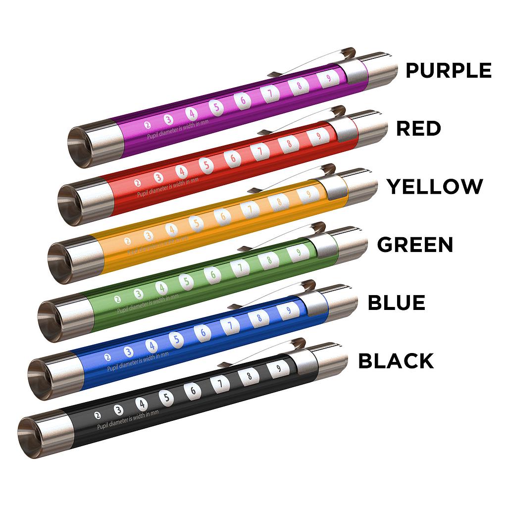 Metallic Penlight with Pupil Gauge