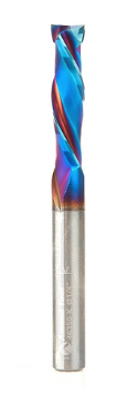Amana Tool 46350-K CNC SC Spektra Extreme Tool Life Coated Mortise Compression Spiral 1/4 D x 1 CH 1/4 SHK 2-1/2 Inch Long 2 Flute Router Bit