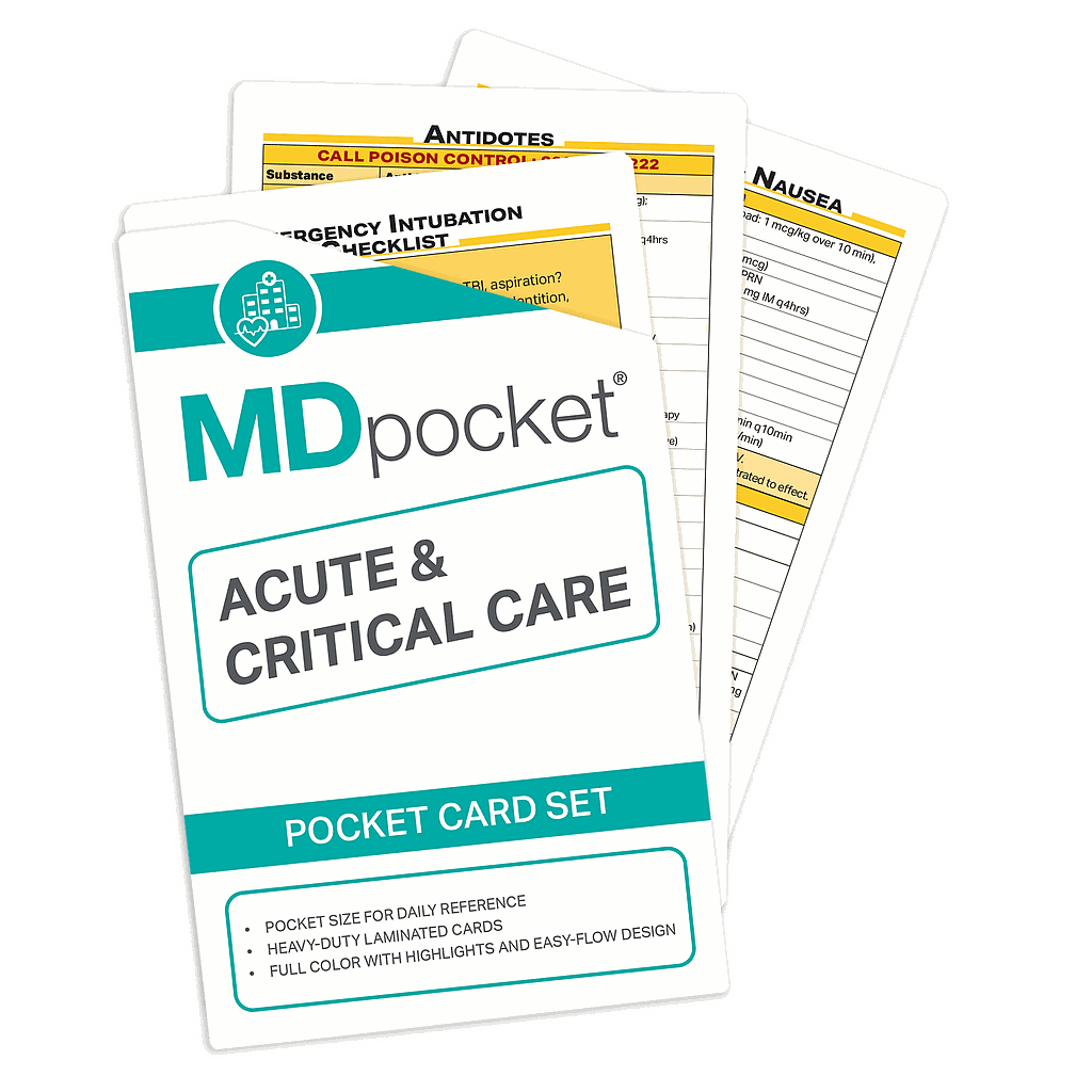 Acute &amp; Critical Care Cards