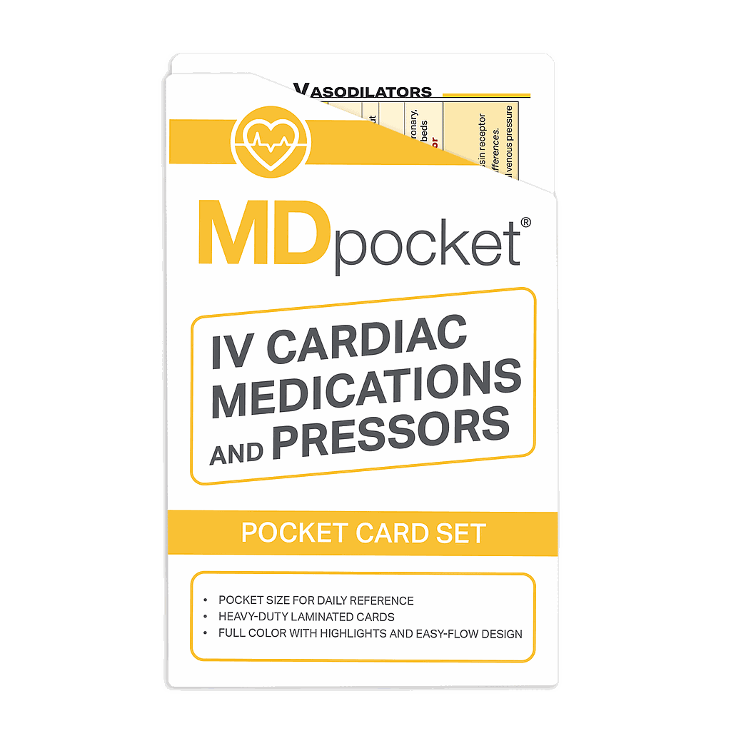 Cardiac Medications and Pressors Card