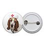 Basset Hound Nurse Button
